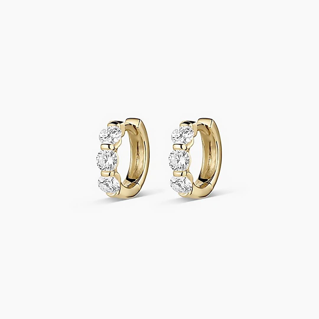 Trio Pave Küpe